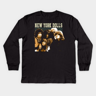 Dressed To Thrill New York Dolls Style In Focus Kids Long Sleeve T-Shirt